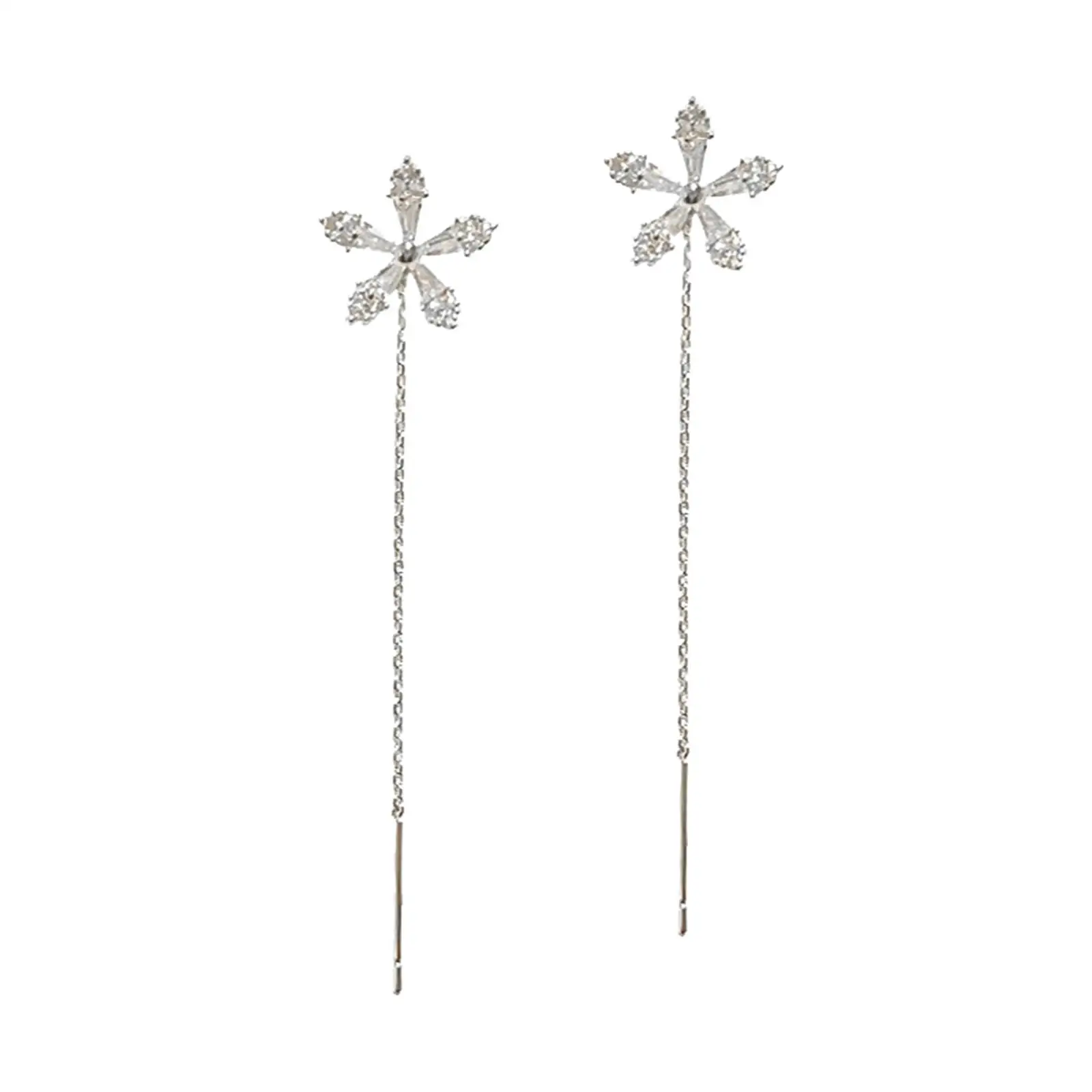 Alloy Threader Dangle Earrings Ear Stud for Prom Festival Birthday Wedding Sister