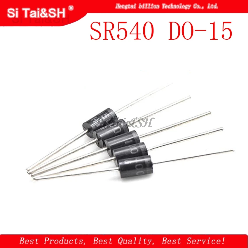 20PCS SR540 DO-15 40V 5A schottky diode   New original