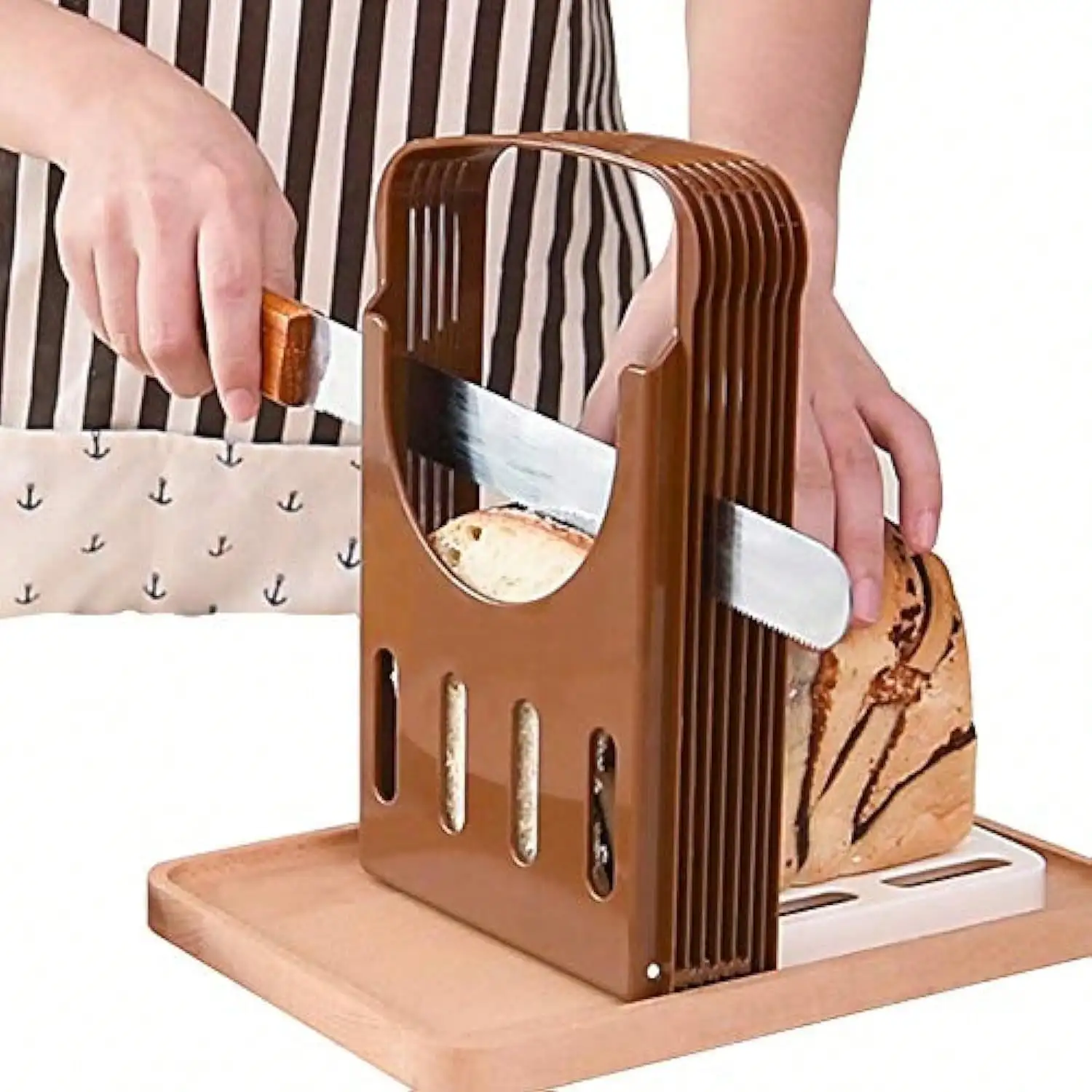 Foldable Compact Bread Slicing Guide - Bake Slicer Cutter For Homemade Bread, Sandwiches