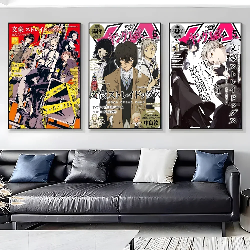 B-Bungo S-Stray D-Dogs D-Dazai C-Chuuya ملصق جماليات بسيطة طباعة قماش اللوحة لغرفة المعيشة ديكور المنزل الحديث