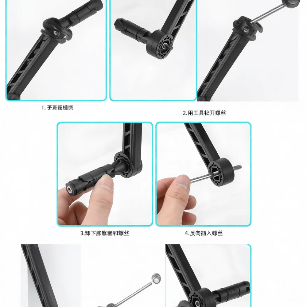 Cycling Rear View Mirror Bike Handlebar Side Mirror Adjustable Rotation Anti Shake Safety Reflection Bicycle Accessories