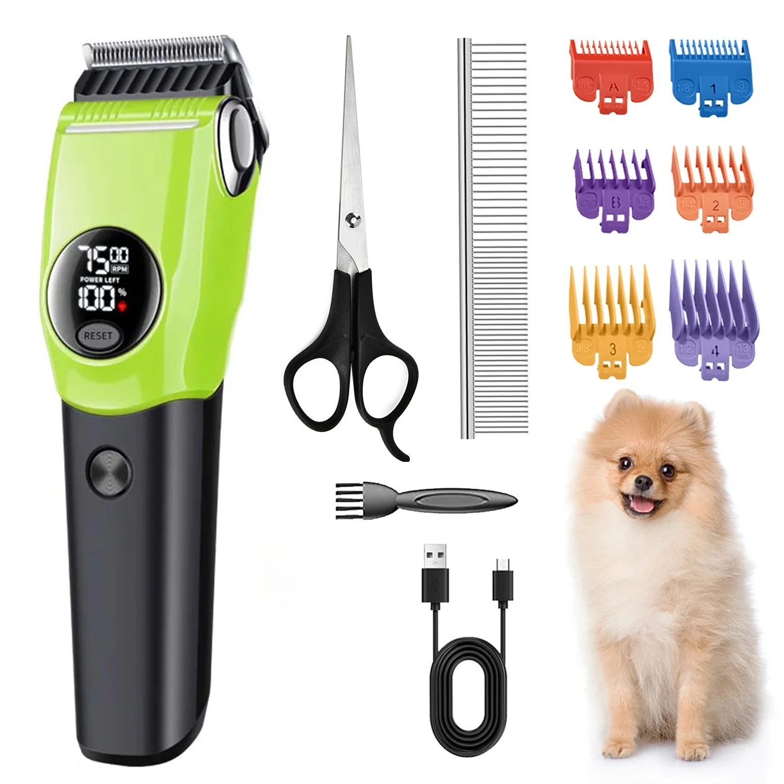 New Professional Dog Clipper Pet Hair Trimmer Cat Shaver Animal Foot Grooming Kit Rechargeable Low Noise Hair Cutting Machine