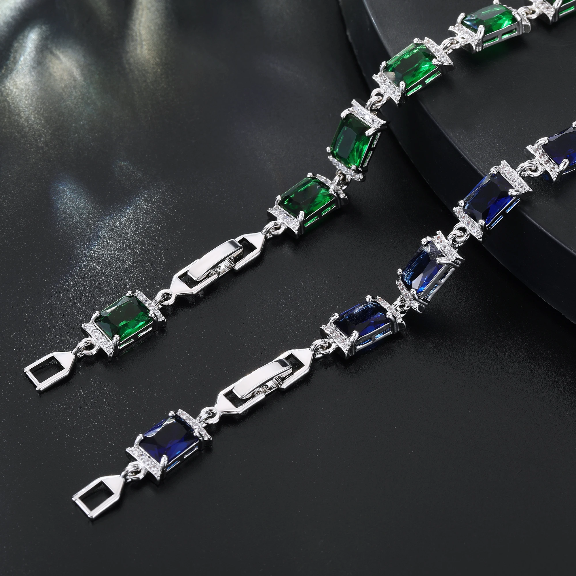 

Fashion zircon jewelry bracelet round 18K white gold plated women's jewelry bracelet