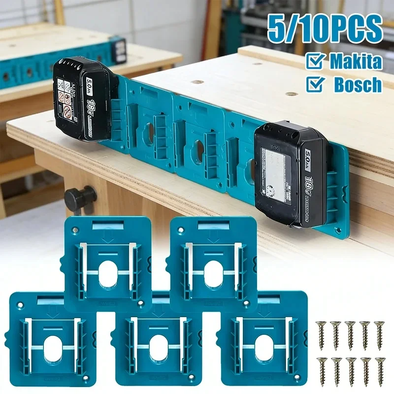 5/10PCS Tool Holder or Battery Holder for Makita 18V Mount Wall Drill Holders Dock Hanger with Screws(No Tool,NO Battery)