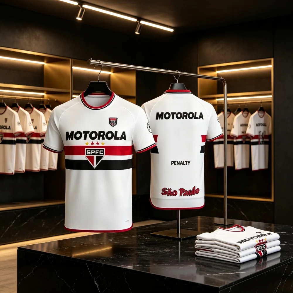 Saison 2000 São Paulo Vintage Trikot Herren Sommer Neu 3D-Druck Sport-Training Atmungsaktiv Schnelltrocknend Familien-Kinder-T-Shirts – Detail 1