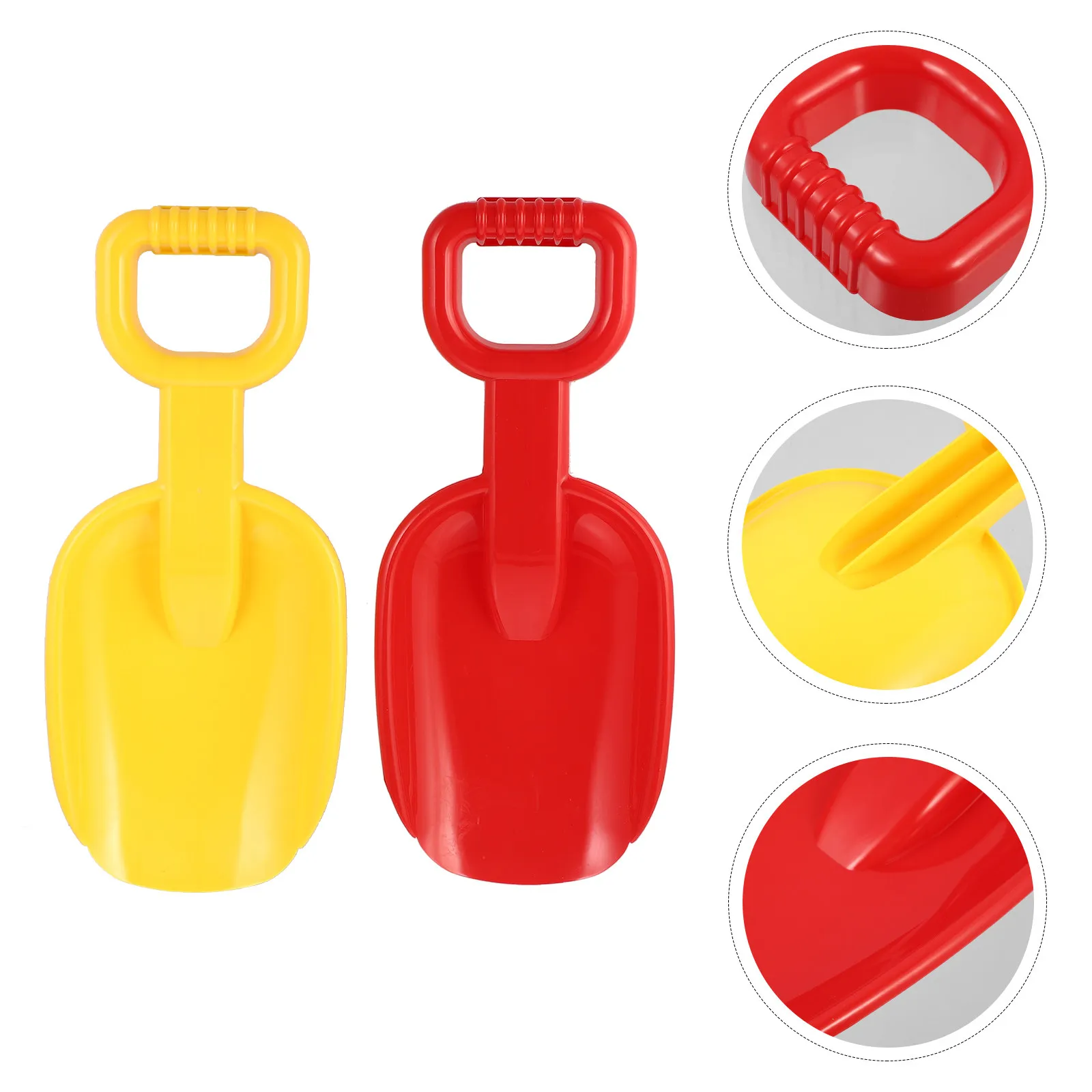 2Pcs Kids Plastic Sand Shovels with Short Handle – Beach & Sandbox Play Set for Hand-Eye Coordination