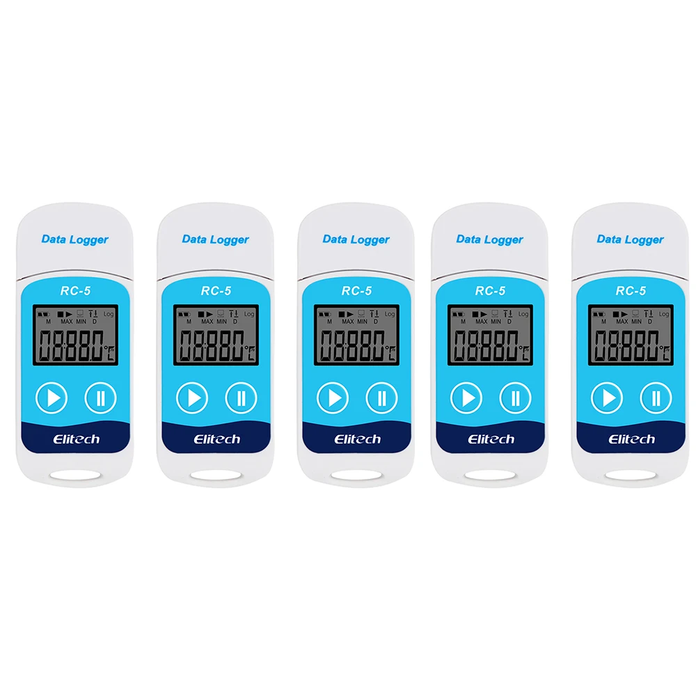 5/10PCS USB Temperature Data Logger PDF Report Temp Logger 32000 Points Temperature Recorder Temp Monitor for Cold-chain