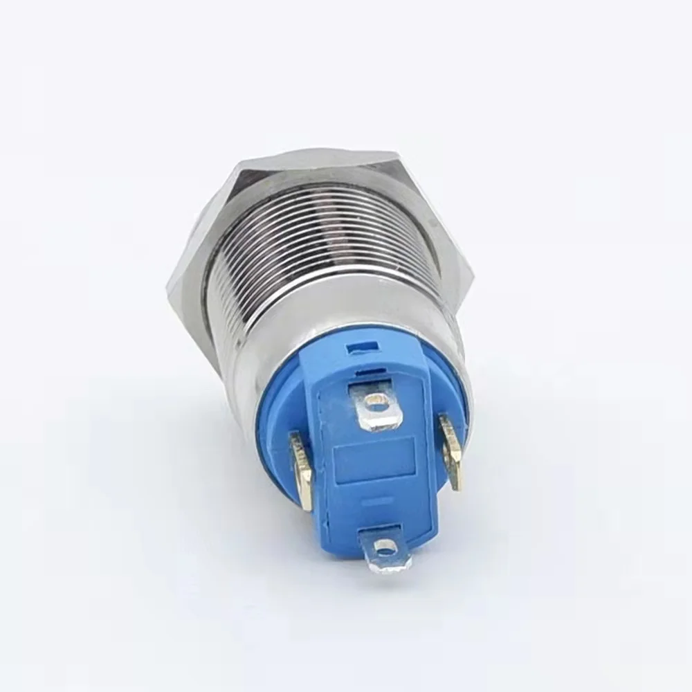 12mm 12-24v Electronics Chrome Pin Foot Led Light Metal Push Button Momentary Switch 12v 220v 24v 3v 6v 110V 5V LED Button