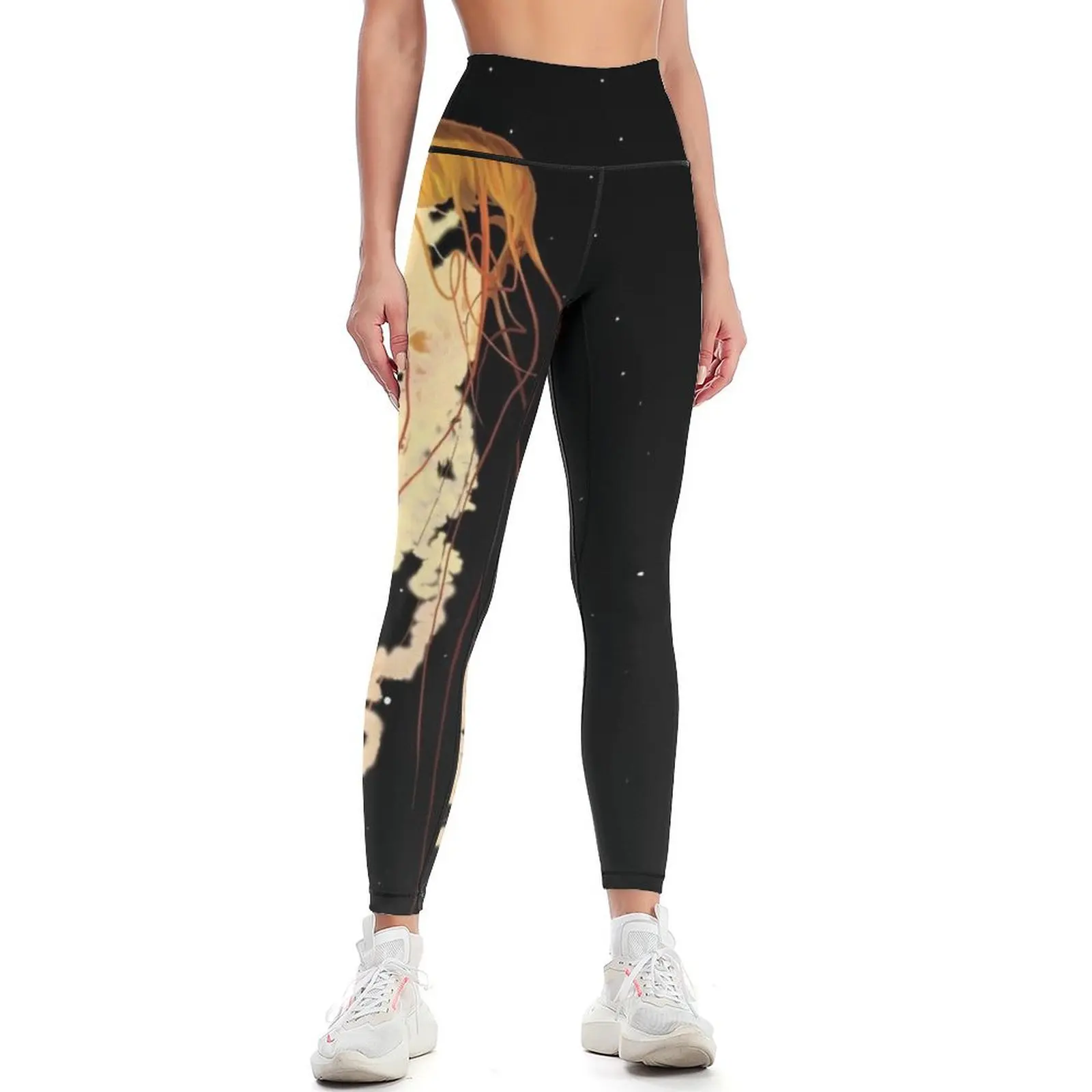 

Jellyfish In The Night Leggings sportswear for gym sporty woman push up legging gym Womens Leggings