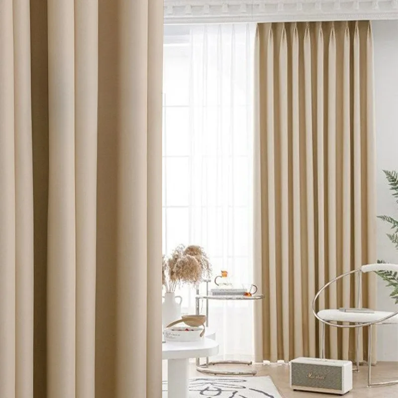 Custom  Size！！Modern Solid Color High Precision Sunscreen Nature Vertically Curtains for Living Dining Room Bedroom Decor Window