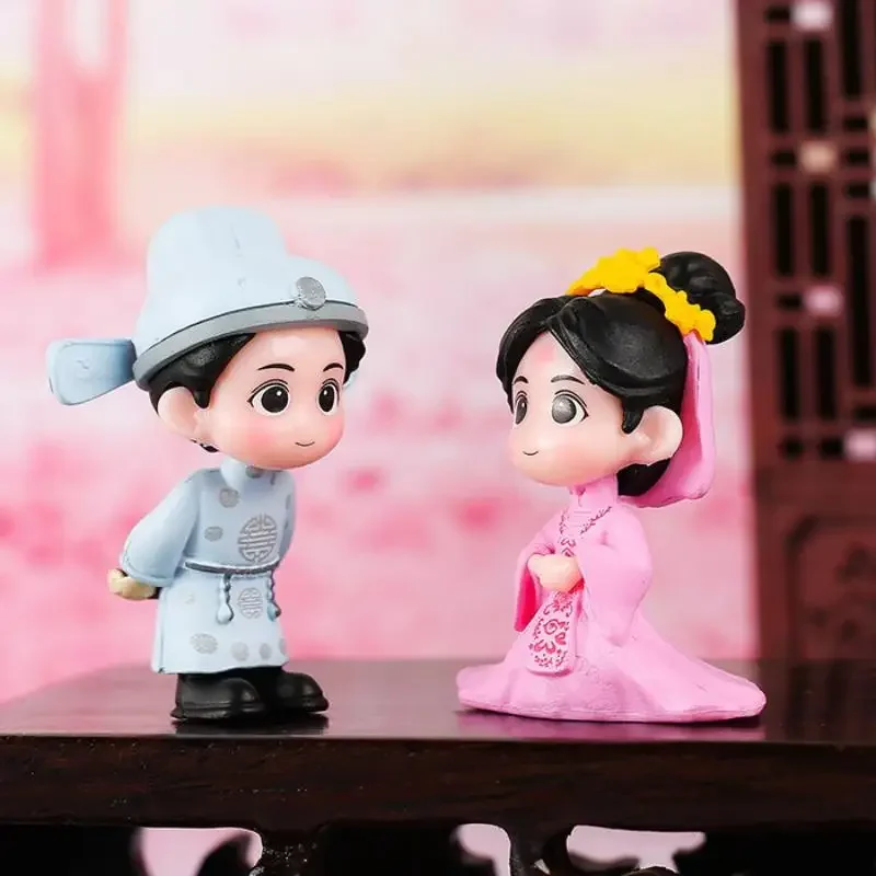 Figurines de Couples miniatures pour maison de poupée, Micro paysage, bricolage, Mini artisanat en résine, jardin féerique, Terrarium en mousse, décoration de maison, 4 pièces/ensemble