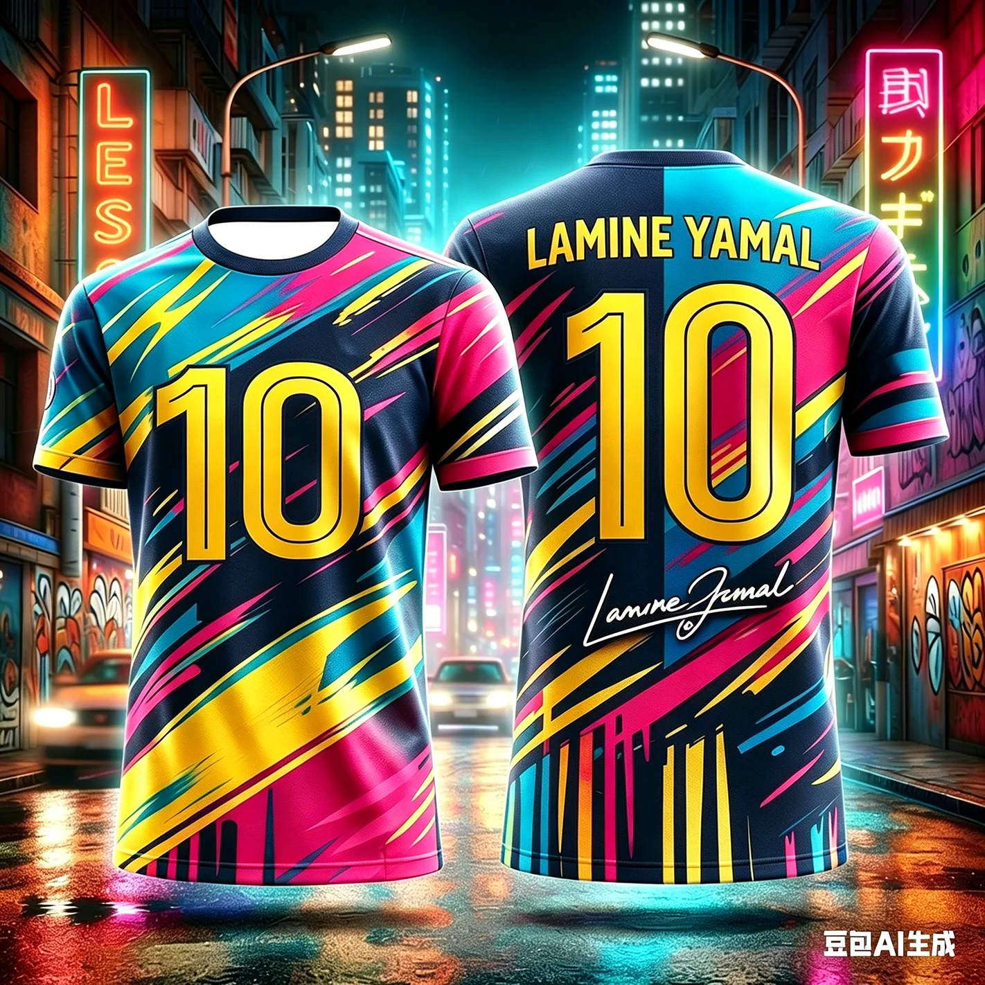 New 27/26# Yamal No.10 # Unisex Football Sports Shirt Loose Breathable Quick Drying Training Summer Short Sleeved T-shirt Kids