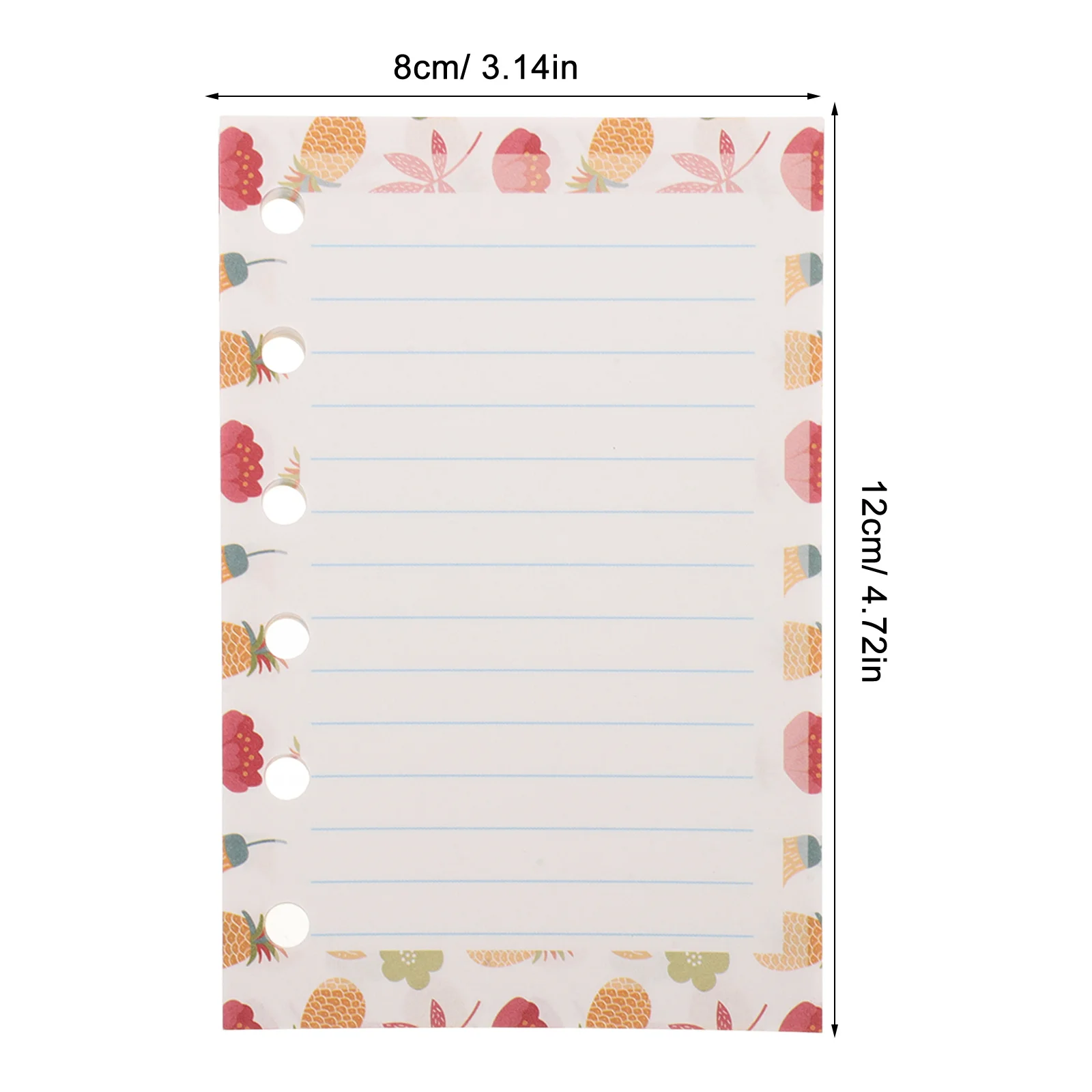 3 قطعة A7 6 حفرة ورقة فضفاضة ورقة دفتر ملون إدراج نمط الإبداعية لعمل دراسة تخطيط الملاحظات الفعالة