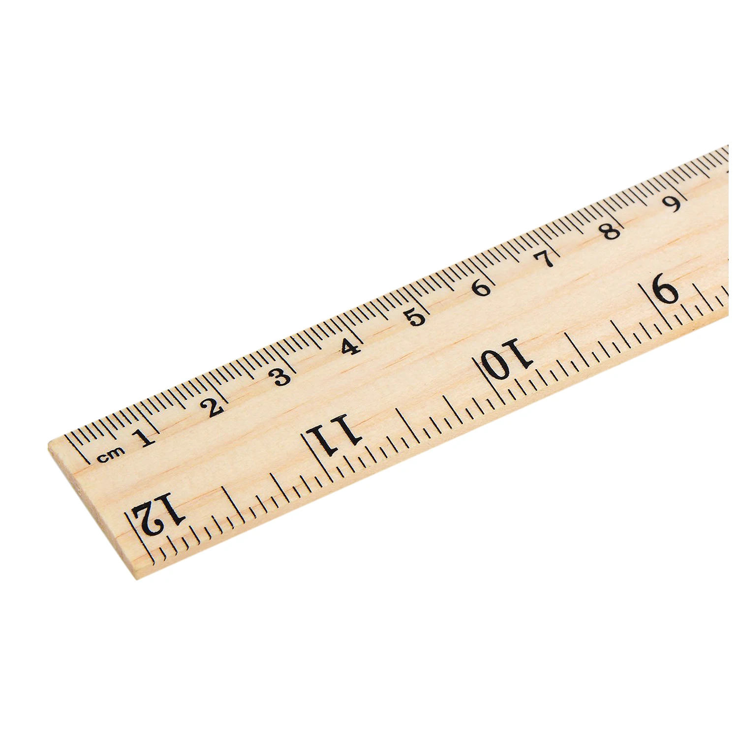 12 x Wood Ruler Student Rulers Wooden School Rulers Office Ruler Measuring Ruler 2 Scale (12 Inch and 30 cm)