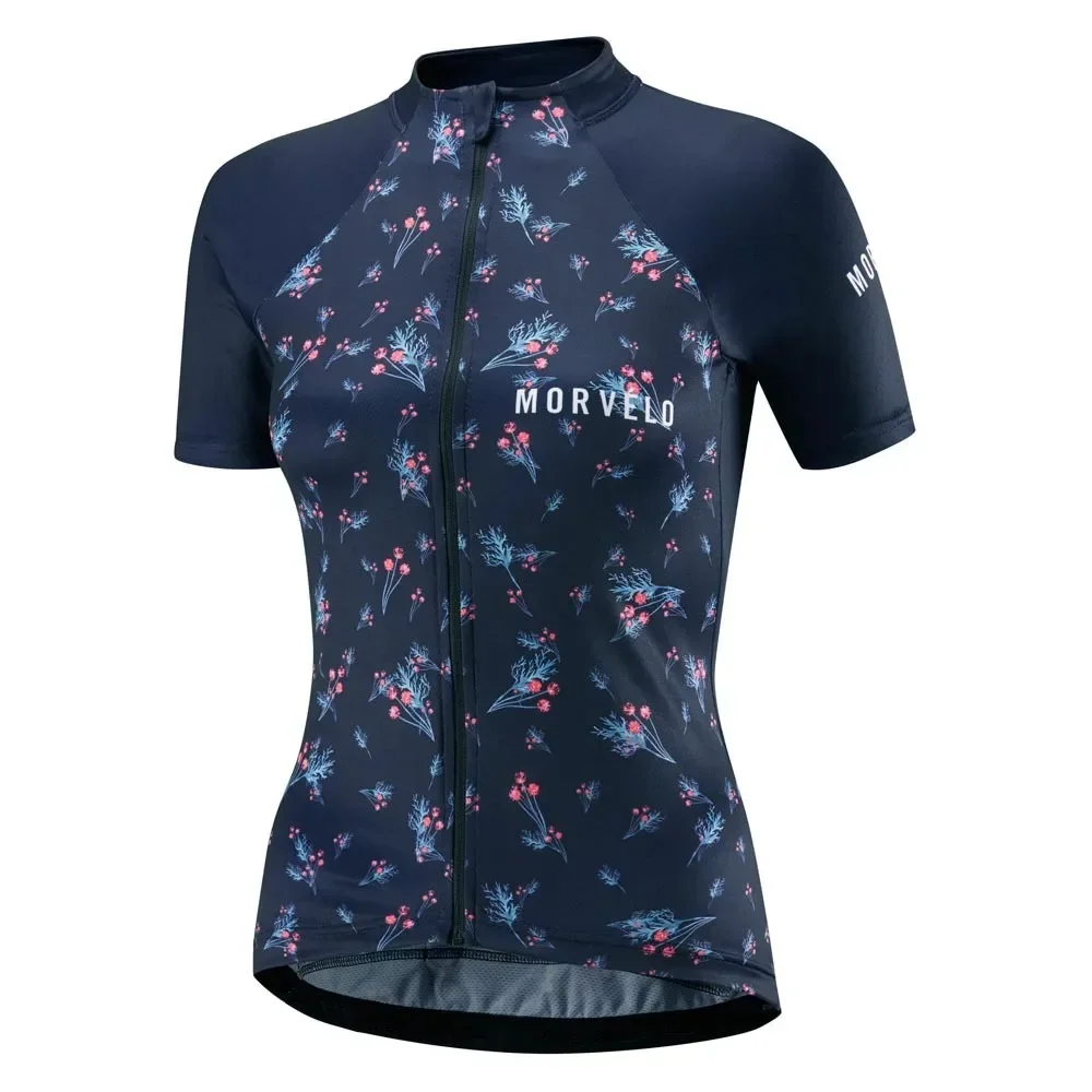 Morvelo  Mtb Bike Women lady Summer Short Sleeve Bicycle Cycling Jersey Road Shirt Outdoor Sports Ropa Ciclismo Clothing