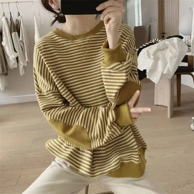 Loose Pullover Round Neck Baggy Woman Tops Long Sleeve High Quality Sweatshirt for Women Sweat-shirt Matching Emo New In Novelty