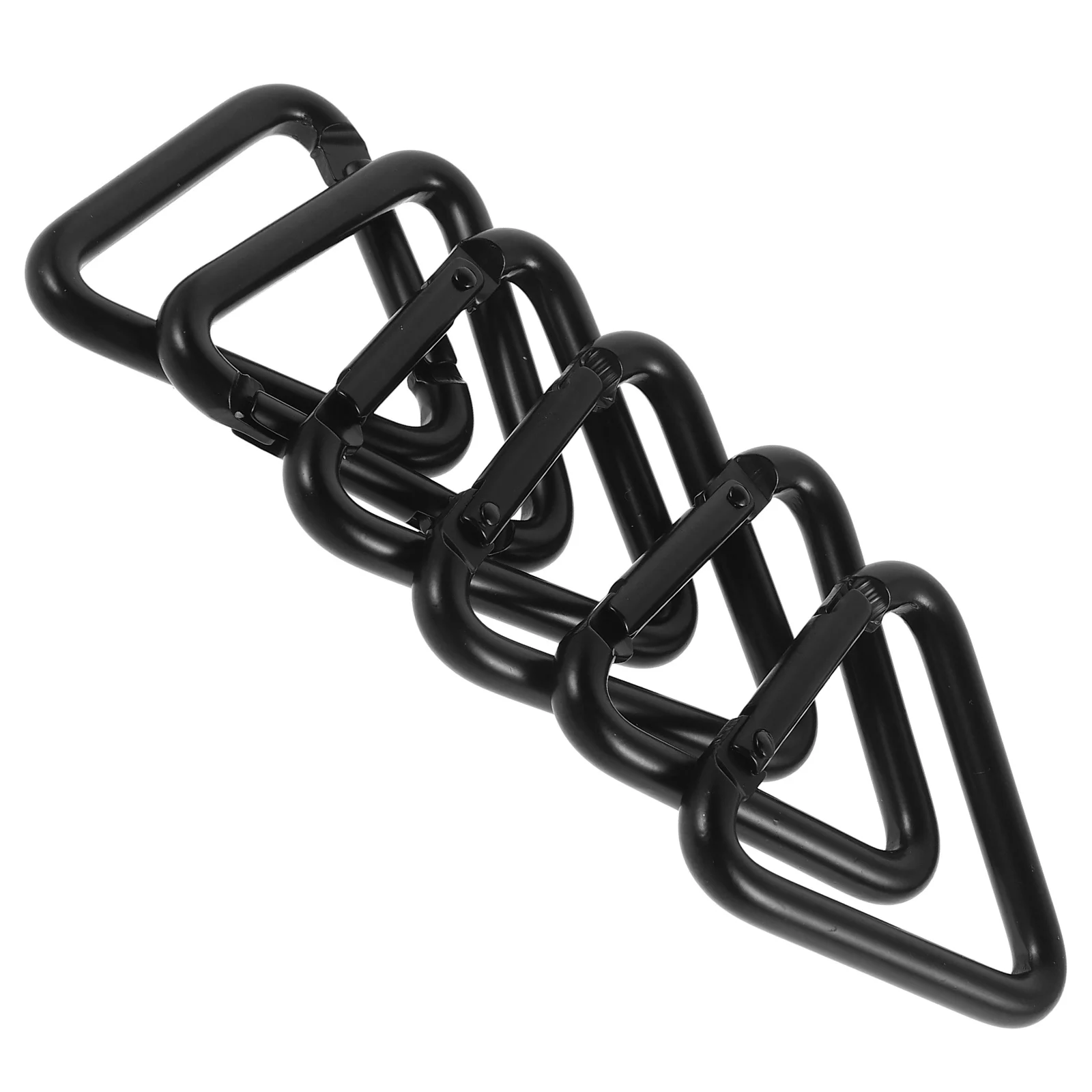 

6pcs Triangle Aluminum Carabiner Clips Colorful Mini Hooks for Kids Clothing Keys Heavy Duty Rings Outdoor Camping