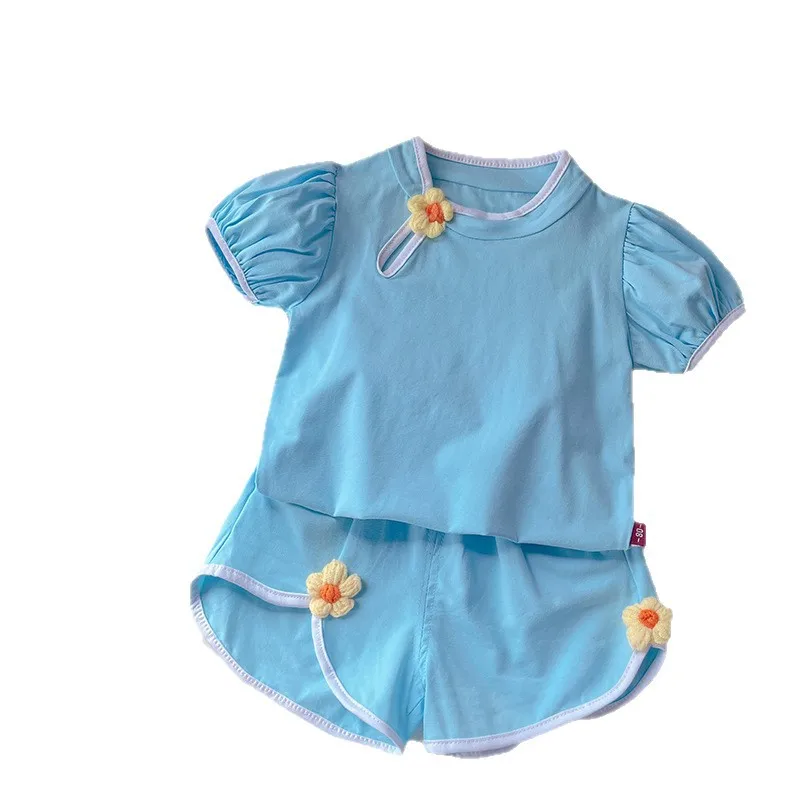 

New Summer Baby Clothes Girls Clothing Suit Children Short Sleeved T-Shirt Shorts 2Pcs/Sets Toddler Casual Costume Kids Outfits