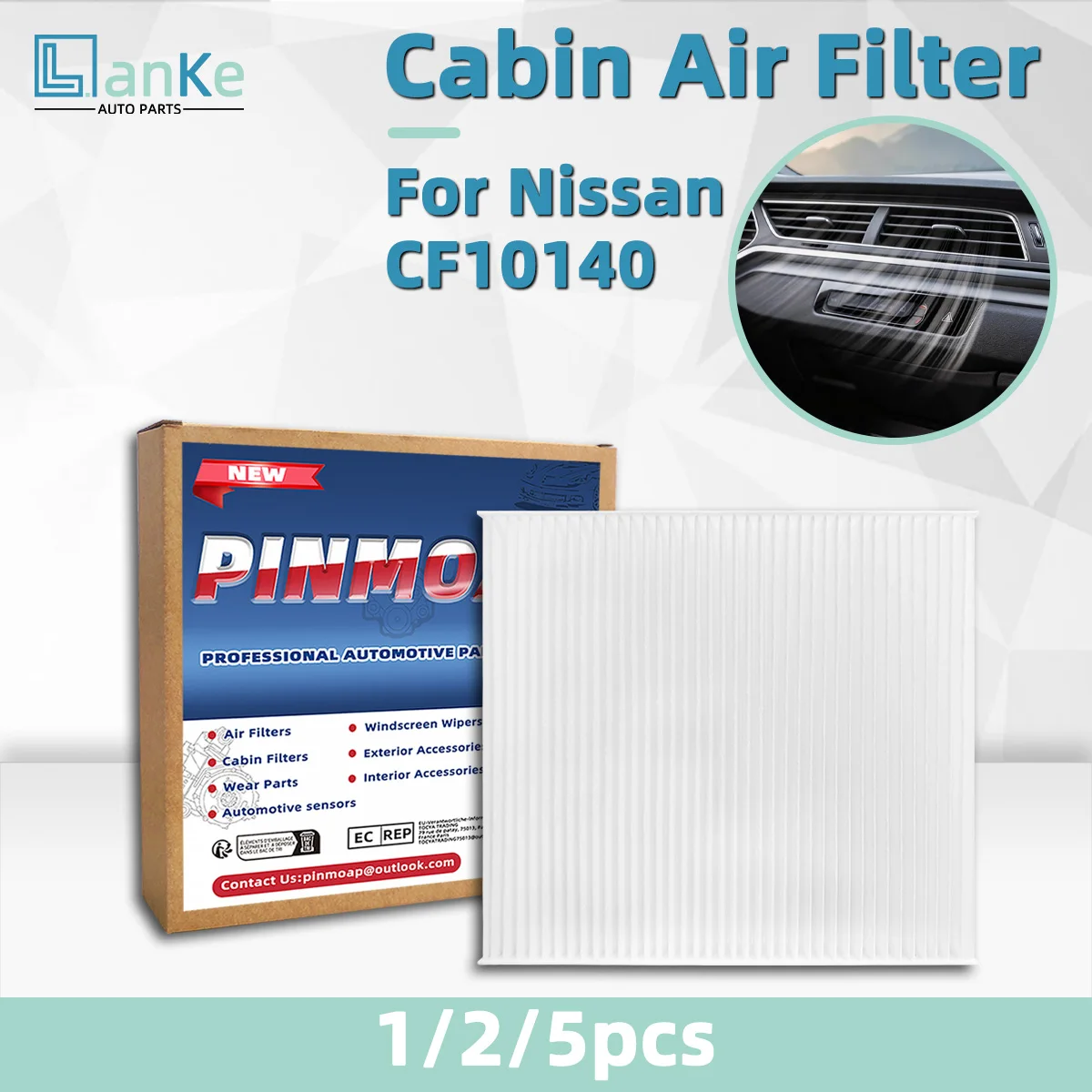 Lanke Fit for Mitsubishi Eclipse Cross Car Air Conditioning Filter Replacement Parts 999M1-VP051 CF10140 NN03162 PCF5530 C35530