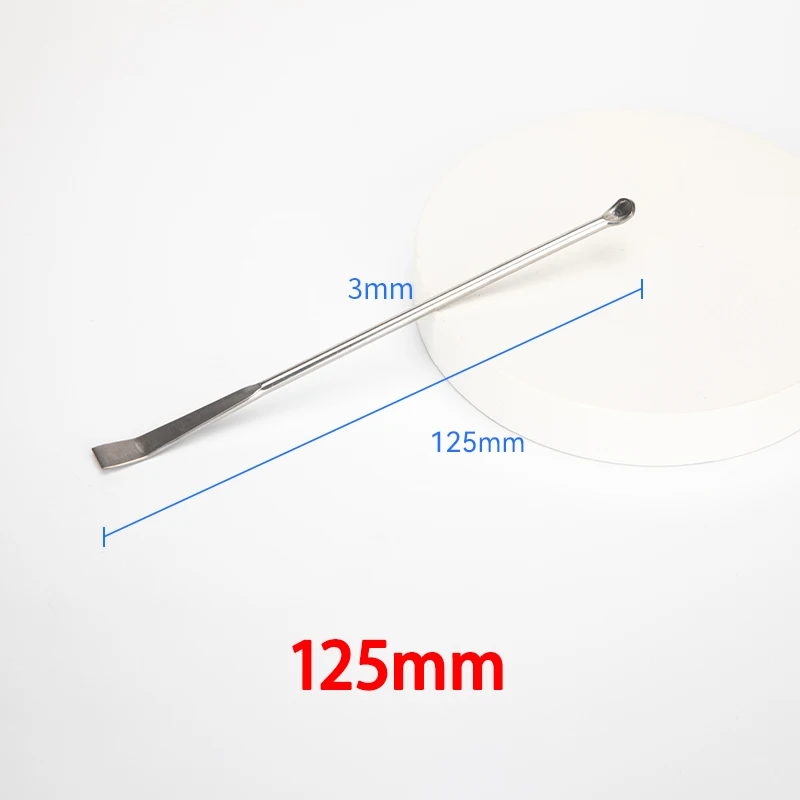 1 piece stainless steel micro medicine spoon laboratory weighing sampling spoon 125/150/180/200/220/250/300/400mm