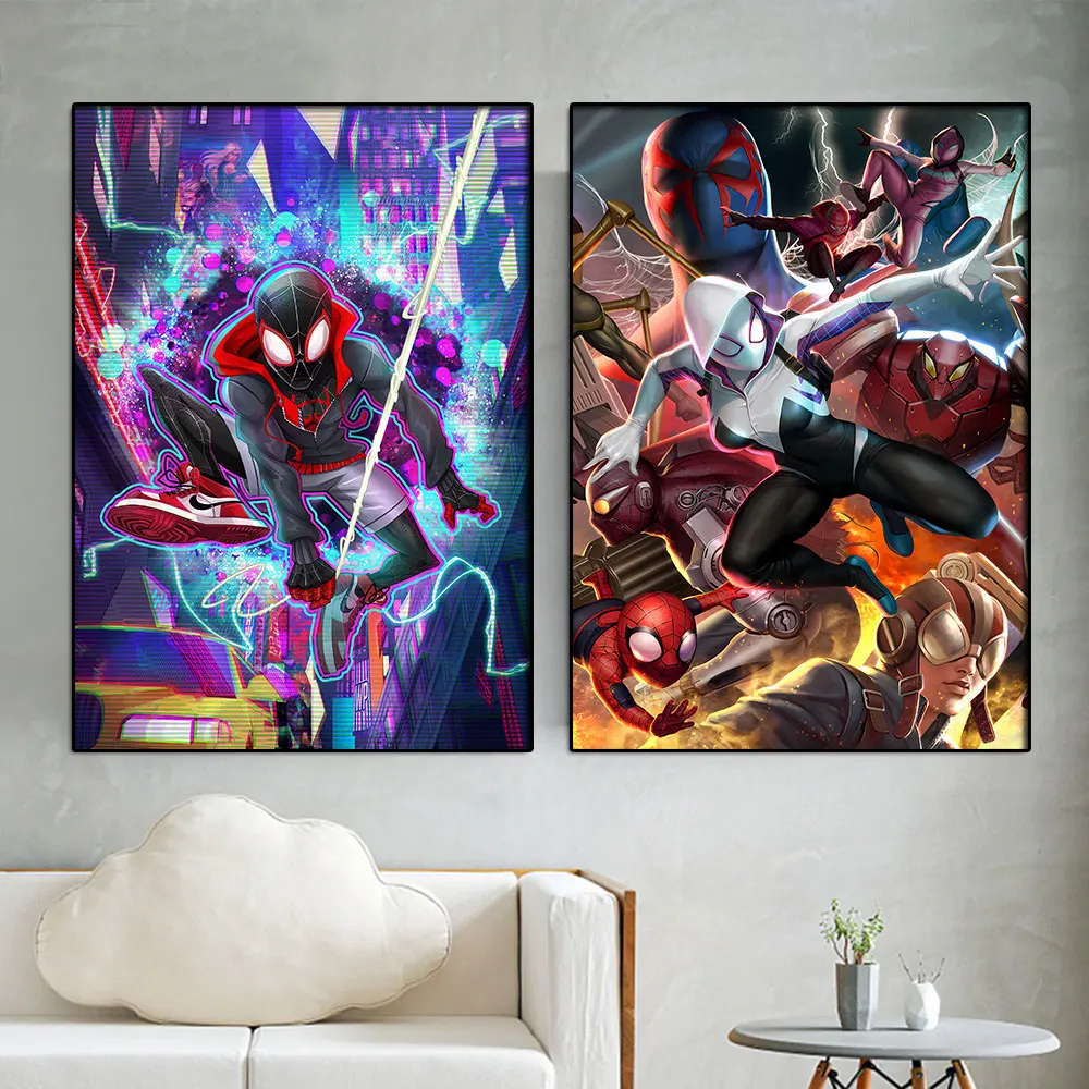 

Avengers Miles Morales Spider Gwen Posters And Print Movie Picture Canvas Painting Wall Art For Living Room Home Cuadros Decor