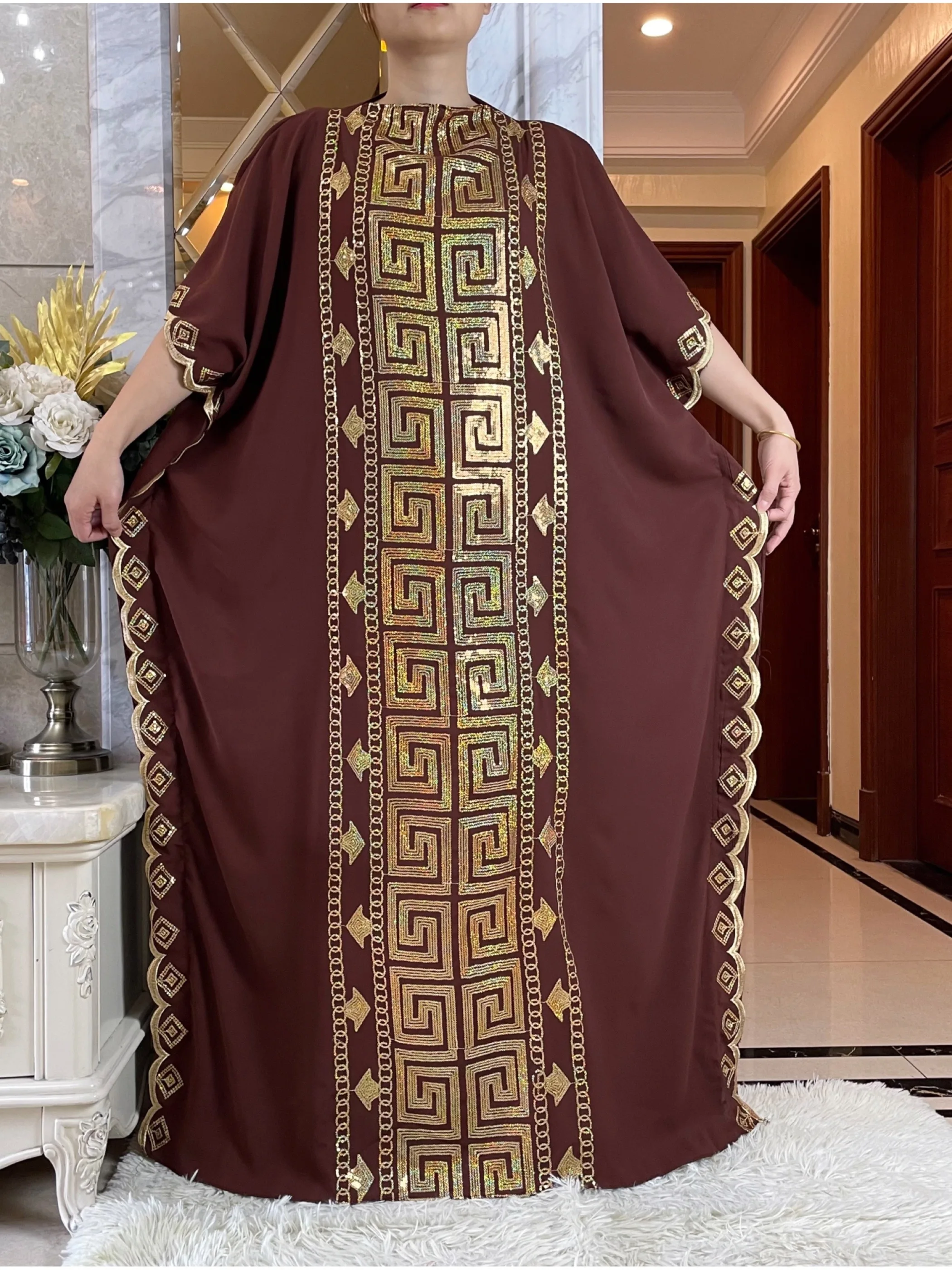 Abaya-Robe de soirée africaine brodée de paillettes pour dame, tissu confortable de haute qualité, nouvelle mode, Dubaï, Turquie, 2021