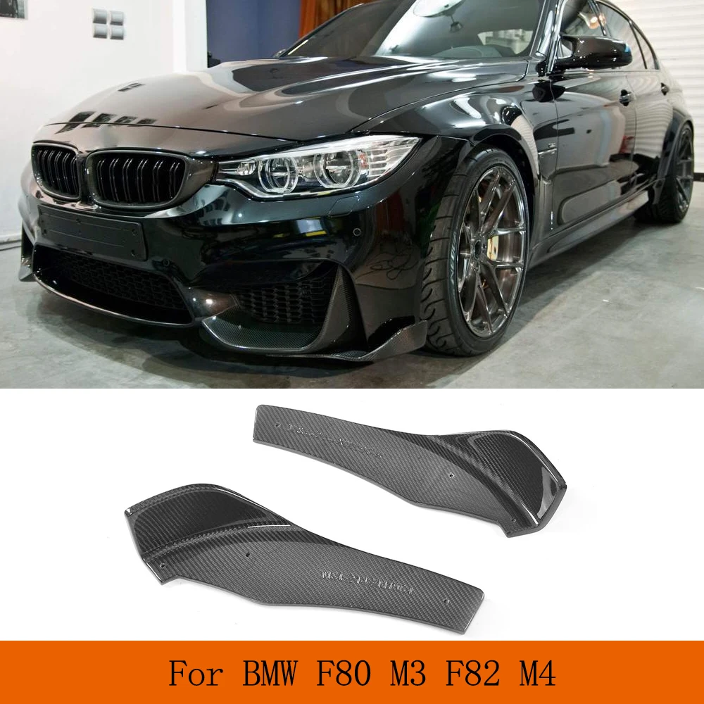 

Carbon Fiber Front Bumper Lip Canards Splitters Flaps for BMW F80 M3 F82 F83 M4 2014-2018 Car Side Skirts Bumper Extention Lip