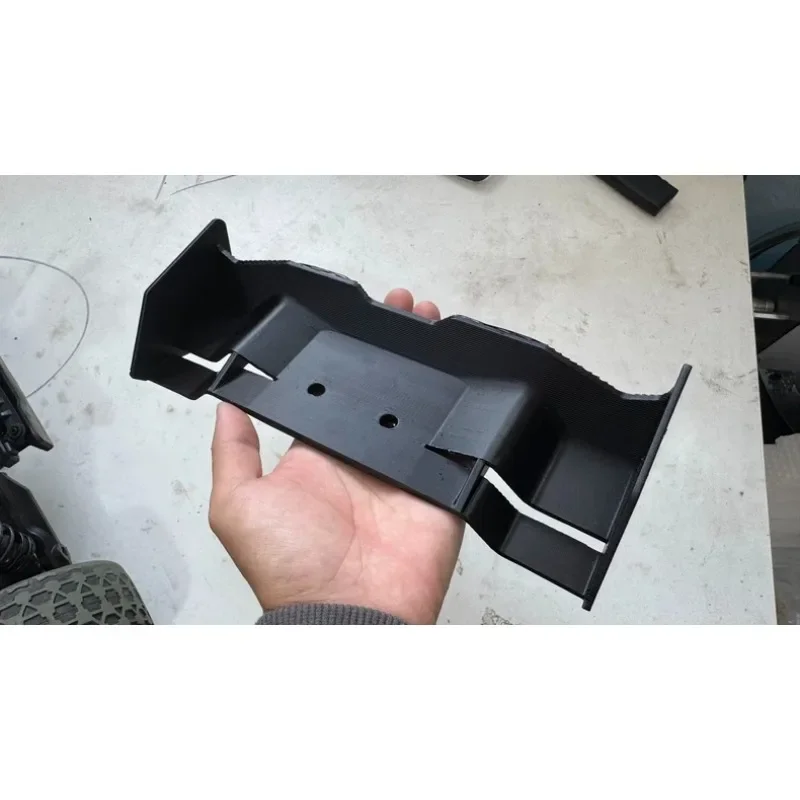 Stock Hole Mount Rear Wing for Team Corally ASUGA XLR 1/7 RC Buggy, TPU Solid Print Flexible Wing, Crash-Proof No-Crack