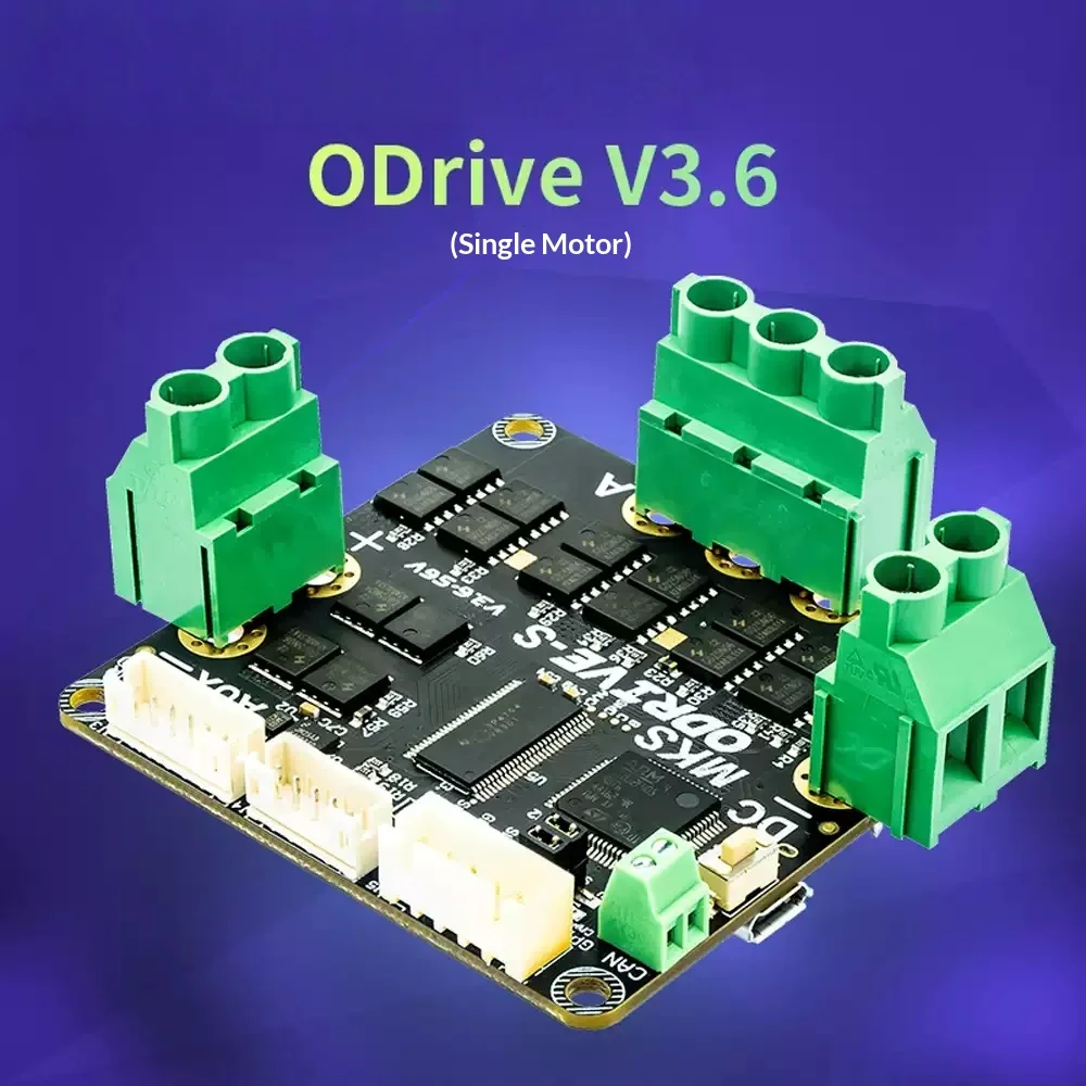 Makerbase ODrive3.6 FOC BLDC Servo Motor Controller 56V Dual Channel Brushless Driver Board CAN UART USB