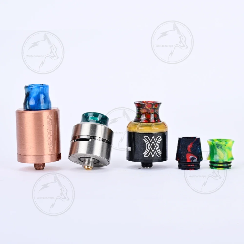 5pcs wolfcoolvape Drip Tips 810 drip tip 810 Drip tip mouthpiece resin random color for Vapes Tanks rda rta rda