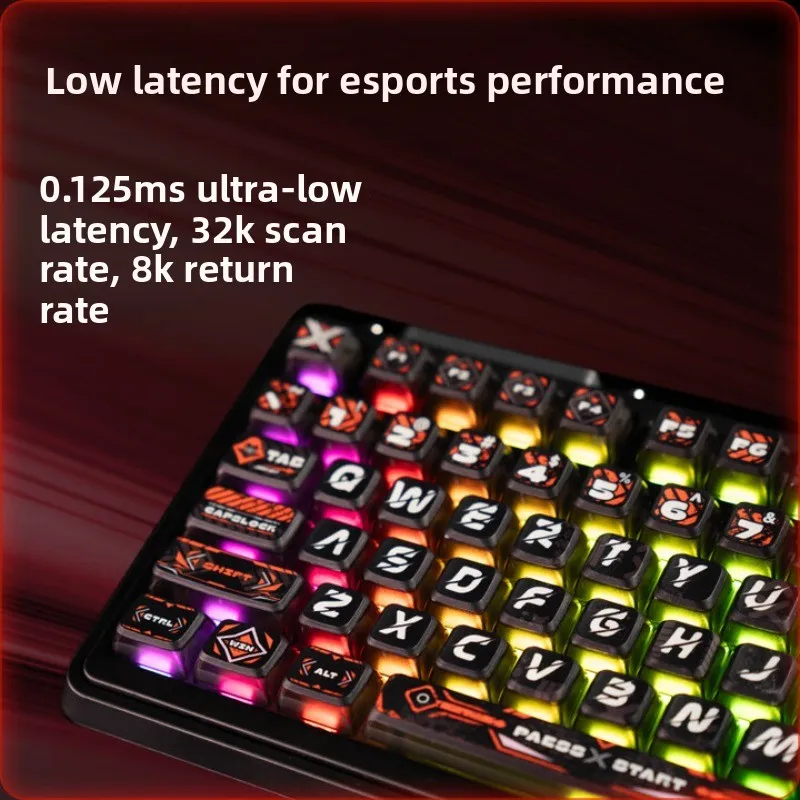 Kzzi Ares75 SE Esports Magnetic Axis Keyboard Game Office Dual Mode 8K Return Rate with Low Latency Customized Gaming Keyboard