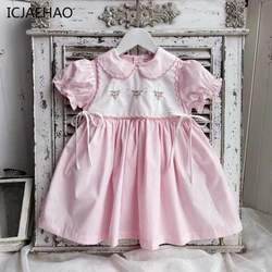 ICJAEHAO 2024 Infant Toddler College Style 2PCS Baby Girls Clothes Kids Princess Birthday Party Casual Summer Matching Outfits