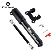 WEST BIKING 100Psi Mini Bike Pump Aluminum Alloy Bicycle Hand Air Pump Tire Inflator Schrader Presta Valve MTB Road Cycling Pump