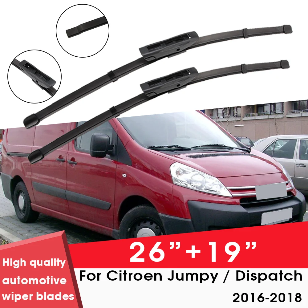 

Car Wiper Blade For Citroen Jumpy / Dispatch 2016-2018 26"+ 19" Windshield Windscreen Clean Naturl Rubber Car Wipers Accessories