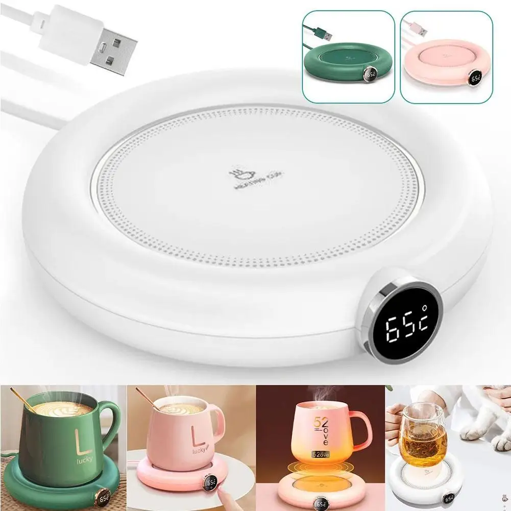 

Electric Coffee Mug Heating Coaster Constant Temperature Milk Hot Plate Lightweight Coffee Cup Heater Adjustable For Home Office