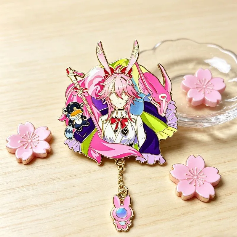 Honkai: Star Rail Evanescia Cosplay-Anstecker, Spiel-Anime Anaxagoras Khaslana Cipher Pin, Niedliche Dekoration, Halloween-Party-Kostüm-Requisiten – Detail 5