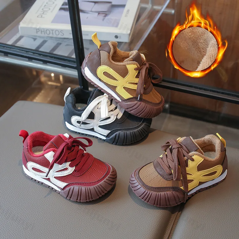 

Children Sports Shoes 2025 Winter Warm Comfortable Outdoor Cotton Shoes Fashion Anti Slip Boys Girls Casual Shoe Running Sneaker