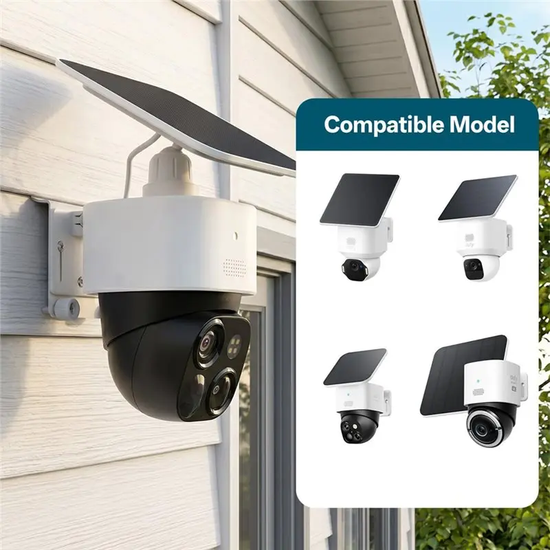 M01K Rustproof Outdoor Wall Mount Holder For Eufy Solocam S340 E30 E42& 4G LTE Cam S330, 2-Pack Mount Compatibility