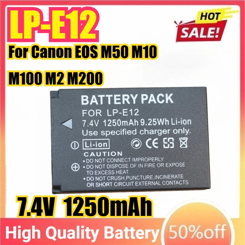 LP-E12 LPE12 7.4V 1… - image