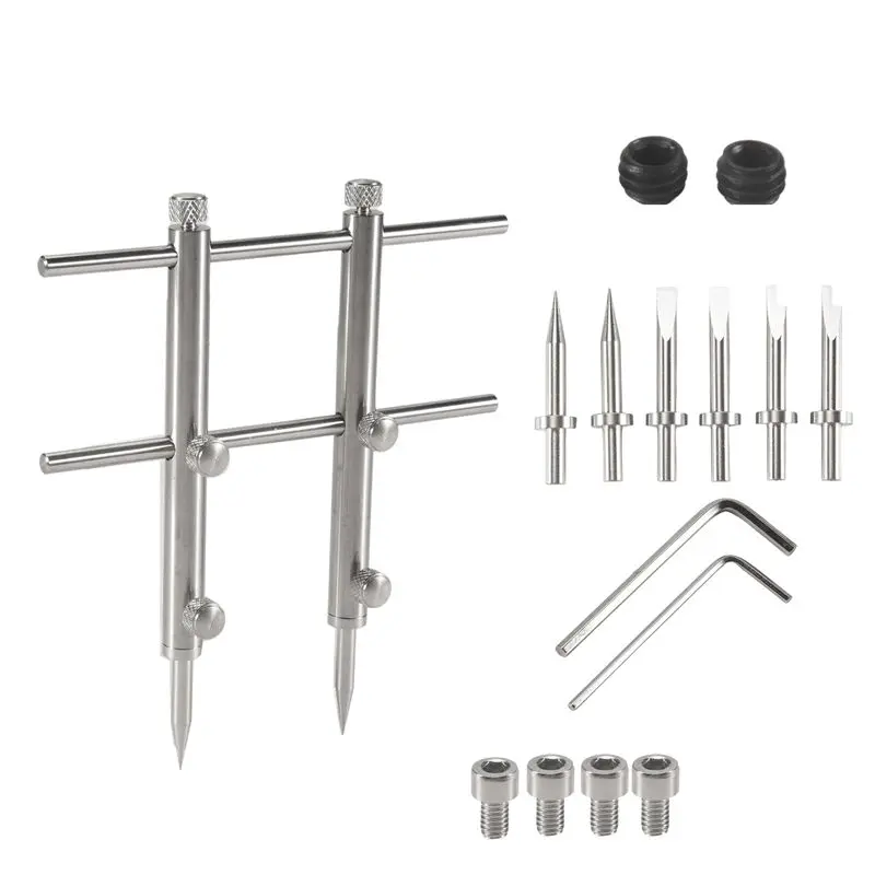 ABAN Camera Lens Openning Repairing Tool Kit 10-100Mm Lens Repair Set With 3 Tips 6 Screws 2 Hexagon Wrench For DSLR Camera