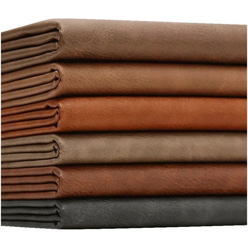 

1.2 Thick Crazy Horse Patterned Artificial Leather Fabric PU Soft Bag Sofa Seat Counter Wall Shoe Fashionable DIY Sewing Cloth