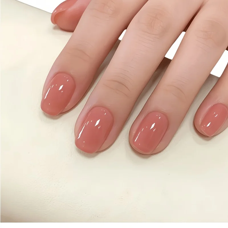 Peach Pink Härtungsmittel – schnell trocknend, ohne Lampe, einfache Anwendung, für Anfänger und Profis, verleiht Glanz und Stärke, glänzend, langanhaltend – Detail 4