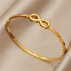 Stainless Steel Metal Twist Bow Bangles Bracelets for Women Fashion Brand Jewelry Unique Thin Bangles Party Accessories Gifts