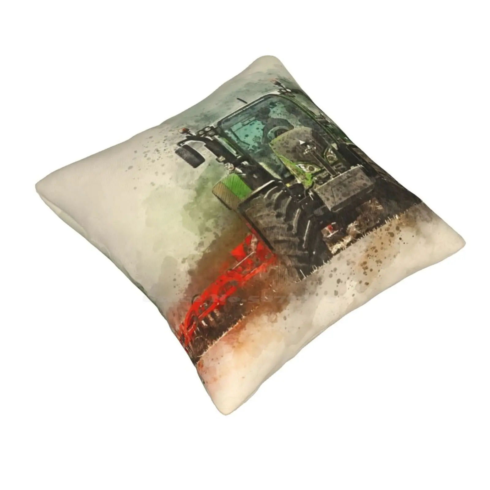 Fendt Tractor Grafting Pillowslip Pillowcase Fendt Tractor Working Grafting Power Pulling Farming Agriculture Lincolnshire Dust