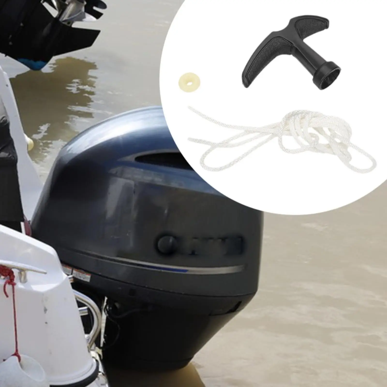 

Pull Start Rope and Handle Assembly Sturdy Good Performance Spare Parts Pull Start Parts for 60cc 66cc 80cc 2 Stroke Engine