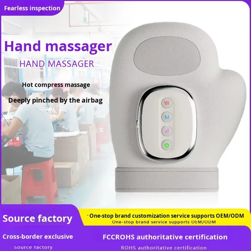 مدلك نقطة الوخز بالإصبع اللاسلكي على شكل يد مدلك ضغط ساخن قابل لإعادة الشحن ضغط الهواء المحمول مدلك يدوي كهربائي #6