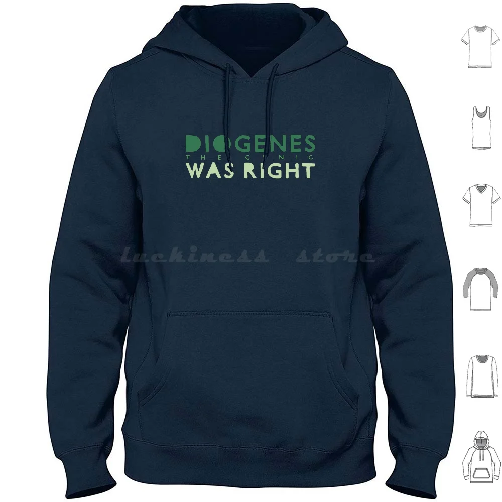 Diogènes le cynique avait raison, sweat-shirt à manches longues, philosophe grec, Platon, cynique, antique, Aristote