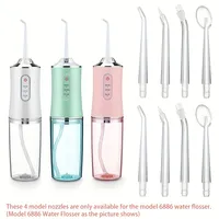 4-Pack GentleCare Water Flosser Tips - Easy-to-Attach, Durable Plastic Nozzles for a Hygienic Clean, Convenient Replacement