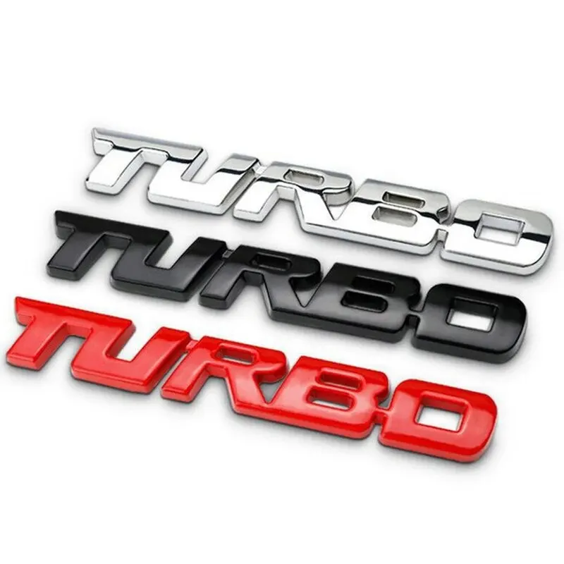 Adesivo per auto Turbo turbocompresso in lega di metallo 3D Badge accessori per la modifica dell'auto adesivo decorativo per auto con marcatura laterale posteriore