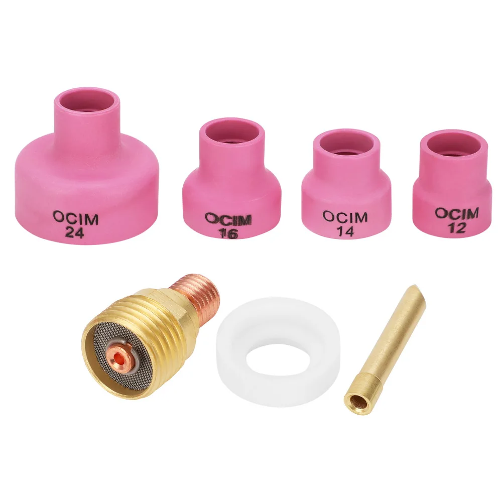 Universal TIG Torch Ceramic Nozzle Kit For WP9 WP17 WP18 WP26 Welding Shield Cup Consumables 12 14 16 24 High Heat Resistant